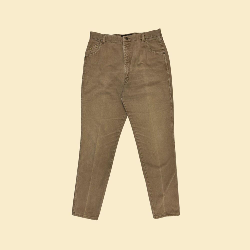1980s Wrangler Silverlake 19/20-34 womens jeans, vintage brown/tan denim pants